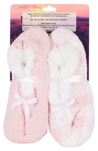 Thumbnail 2: AROMASOLES Women's 2 Pk Lavender & Shea Butter Non-Skid Socks 