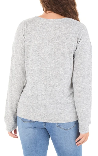 Thumbnail 2: Magical Season Women's Long Sleeve Christmas Patch Hacci Top 