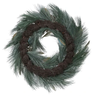 Thumbnail 2: Magical Season 22 in Coastal Christmas ball & Pinecone Wreath with Bow 