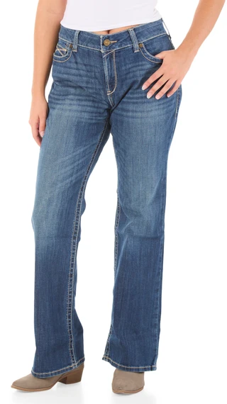 Thumbnail 1: ARIAT Women's 5 Pocket Mid Rise Bootcut Jeans  