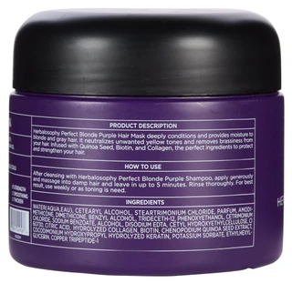 Thumbnail 2: HERBALOSOPHY 16.9 oz Perfect Blonde Purple Hair Mask 