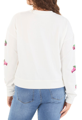 Thumbnail 2: Marled Juniors Sequin Christmas Truck Crew Neck Sweater  