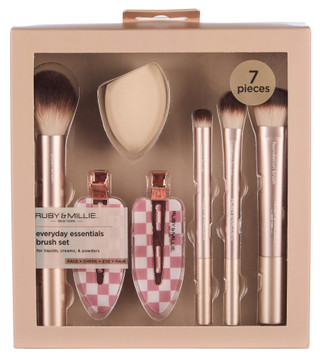 Thumbnail 1: Ruby & Millie 7 Pc Everyday Essentials Brush Set 