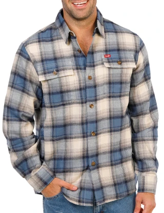 Thumbnail 1: Wrangler Men's Long Sleeve Button Down Flannel Shirt 