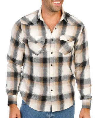 Thumbnail 1: Lucky Brand Men's Long Sleeve Front Snap Closure Flannel Shirt 