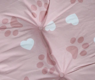 Thumbnail 2: Sleepy Tails 30x19 Paw & Hearts Tufted Pet Bed 