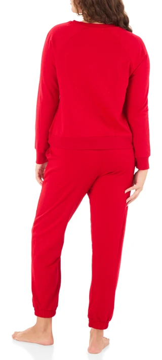 Thumbnail 2: Philosophy Republic Clothing Women's 2 Pc Christmas Fleece Pants Set w/ Cozy Socks 