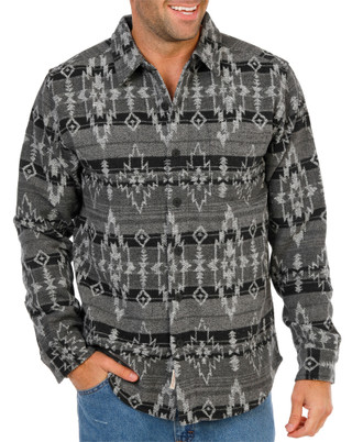 Thumbnail 1: Weatherproof Vintage Men's Unlined Southwest Wool Blend Shirt Jacket 