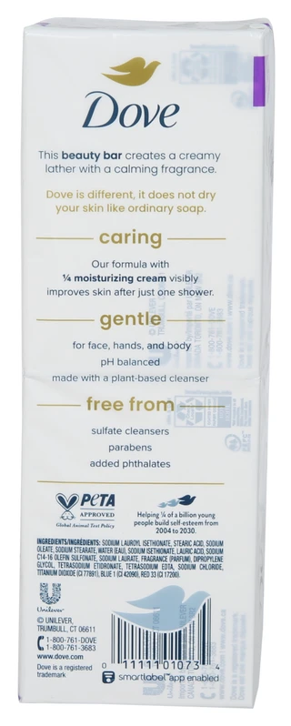 Thumbnail 2: DOVE 6 Pk Lavender Oil & Chamomile Moisturizing Cream Beauty Bars 