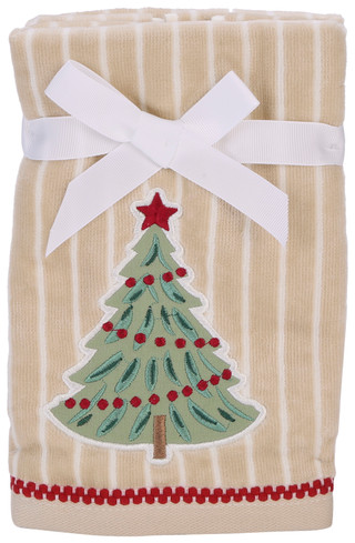 Thumbnail 1: Caro Home 2 Pk Christmas Tree Embroidered Tip Towels  
