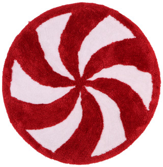 Thumbnail 1: Caro Home 28 in Peppermint Twist Bath Rug  