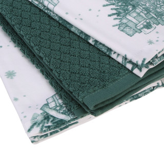 Thumbnail 2: Caro Home 3 Pk Christmas Kitchen Towels 