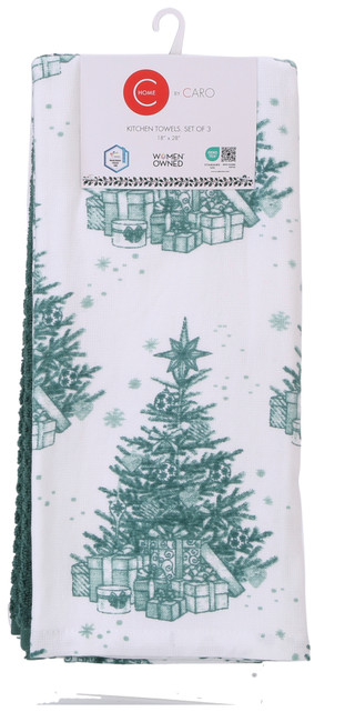Thumbnail 1: Caro Home 3 Pk Christmas Kitchen Towels 