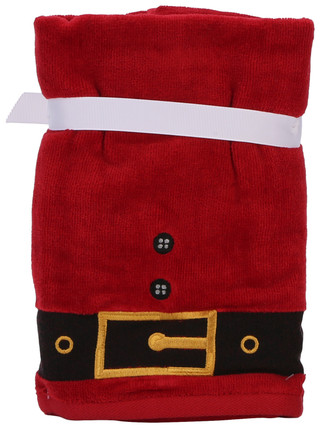 Thumbnail 2: Caro Home 2 Pk Santa's Belt Hand Towels 