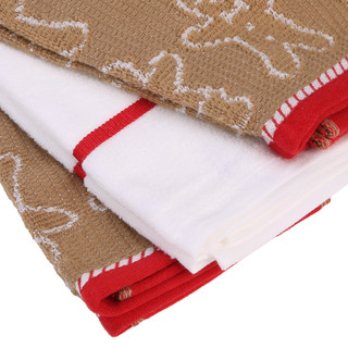 Thumbnail 2: Caro Home 3 Pk Frosted Gingerbread Kitchen Towels  