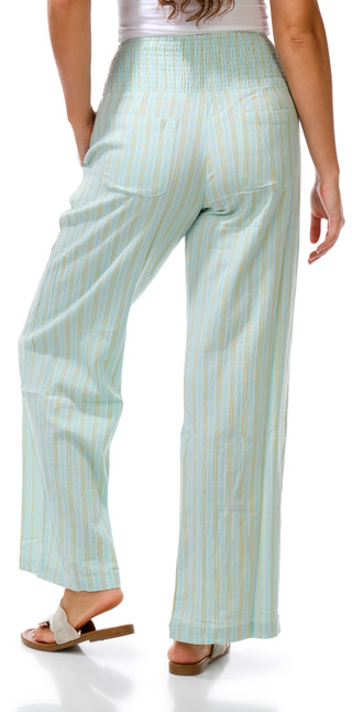 Thumbnail 2: BILLABONG Juniors Smocked Stripe Wide Leg Pants 