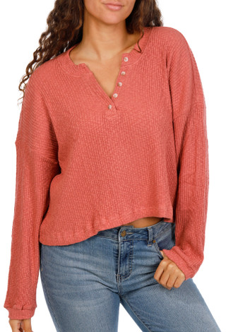 Thumbnail 1: BILLABONG Juniors Long Sleeve Henley Knit Top 