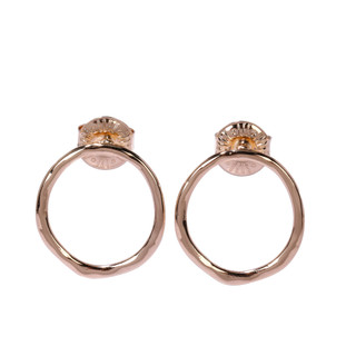 Thumbnail 1: ROBERT LEE MORRIS Gold Tone Small Circle Stud Earrings 