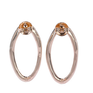 Thumbnail 2: ROBERT LEE MORRIS Gold Tone Oval Earrings  