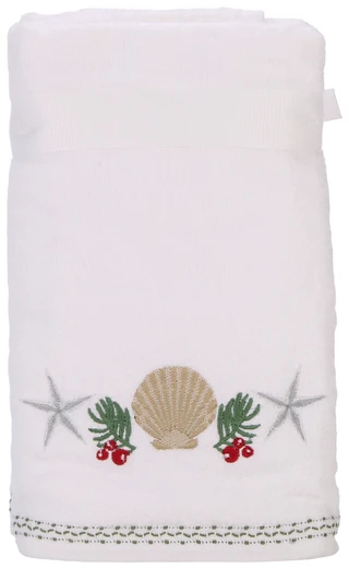 Thumbnail 2: Brighten the Season 2 Pk Christmas Sea Cluster Hand Towels  