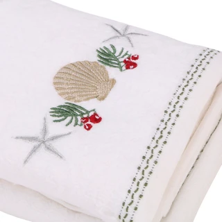 Thumbnail 3: Brighten the Season 2 Pk Christmas Sea Cluster Hand Towels  