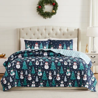 Thumbnail 3: AVANTI Avanti Snowman Quilt Set 