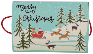 Thumbnail 2: Mosaic  14.5 in Merry Christmas Decoration Gift Box 