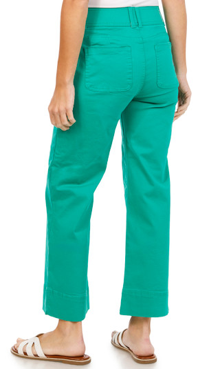 Thumbnail 3: Draper James Women's Wide Welt Double Button Capris 