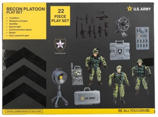 Thumbnail 2: US ARMY 22 Pc Recon Platoon Play Set 