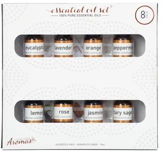 Thumbnail 1: Goldessence Aromas 8 Pk 100% Pure Essential Therapeutic Oils 