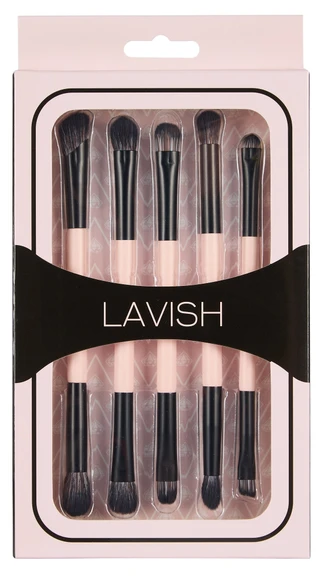 Thumbnail 1: Lavish 5 Pk Handcrafted Dual-Ended Eyeshadow Applicator Brushes 