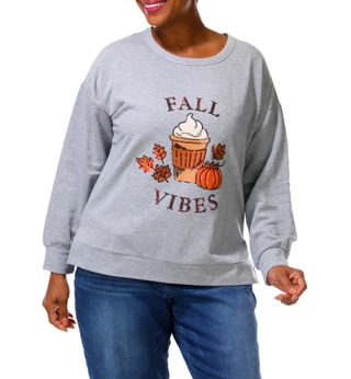 Thumbnail 1: Chenault Women's Fall Vibes Sweatshirt  