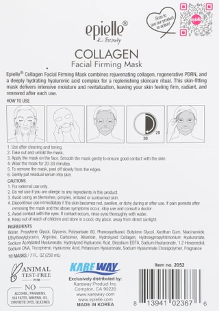 Thumbnail 2: EPIELLE 10 Pk Collagen Facial Firming Masks 