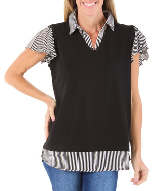 Thumbnail 1: Adrianna Papell Women's Flutter Sleeve Knit Twofer  