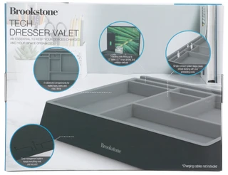 Thumbnail 2: Brookstone Tech Dresser Valet with Cable Slots 