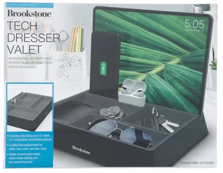 Thumbnail 1: Brookstone Tech Dresser Valet with Cable Slots 