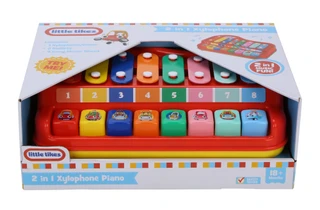 Thumbnail 1: Little Tikes 2 in 1 Xylophone Piano with Mallets & Music Sheet 