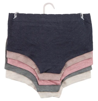 Thumbnail 2: Laura Ashley Women's 5 Pk Seamless Ribbed Boyshort Panties  