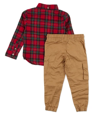 Thumbnail 2: Stitch & Stone Little Boys 2 Pc Christmas Pants Set 