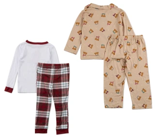 Thumbnail 2: Rugged Bear Toddler Boys 4 Pc Christmas Bear Print Pajama Pants Set 