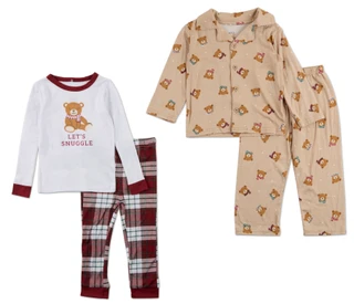 Thumbnail 1: Rugged Bear Toddler Boys 4 Pc Christmas Bear Print Pajama Pants Set 