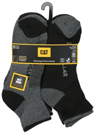 Thumbnail 1: Caterpillar Men's 8 Pk Extra Cushioned Midweight Work Socks 