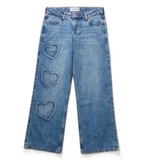 Thumbnail 1: Abercrombie & Fitch Girls Low Rise Baggy Jeans  