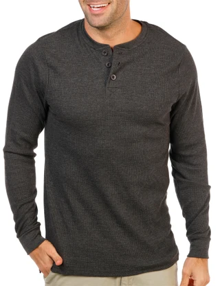 Thumbnail 1: TRUE TIMBER Men's Long Sleeve Thermal Henley Shirt 