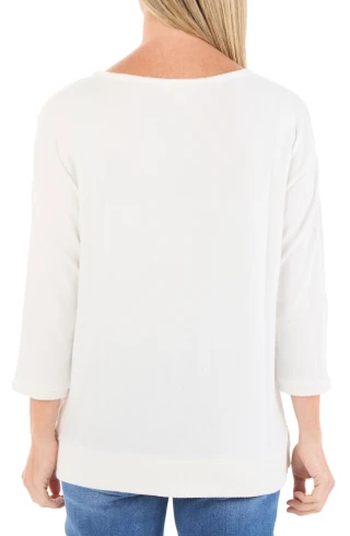 Thumbnail 2: Magical Season Women's Soutache Embroidered Hacci Knit Christmas Top 
