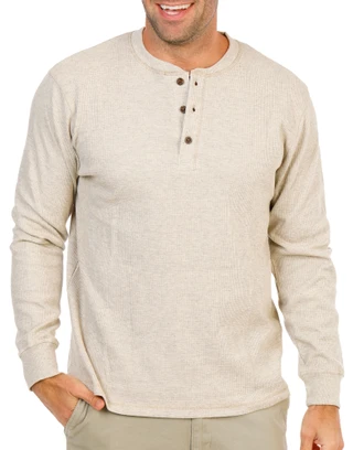 Thumbnail 1: The American Outdoorsman Men's Long Sleeve Thermal Henley Shirt 