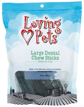 Thumbnail 1: Loving Pets 16 oz Large Dental Chew Sticks Dog Treats  
