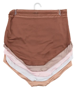 Thumbnail 2: Rene Rofe Women's 5 Pk Seamless High-Cut Full Coverage Brief Panties 