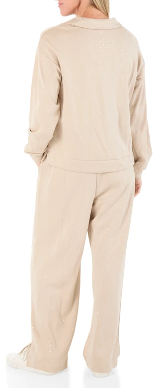 Thumbnail 2: ADRIENNE VITTADINI Women's 2 Pc V-Neck Wide Leg Studded Pants Set 