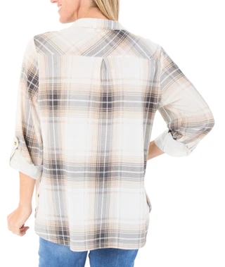 Thumbnail 2: Zac & Rachel Women's Button Front Double-Pocket Top 